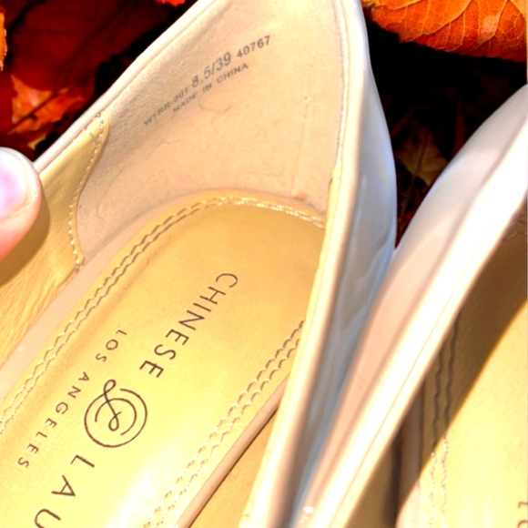 Chinese Laundry Tan Neutral Patent Leather Stiletto Heels- 8.5M - Picture 6 of 7